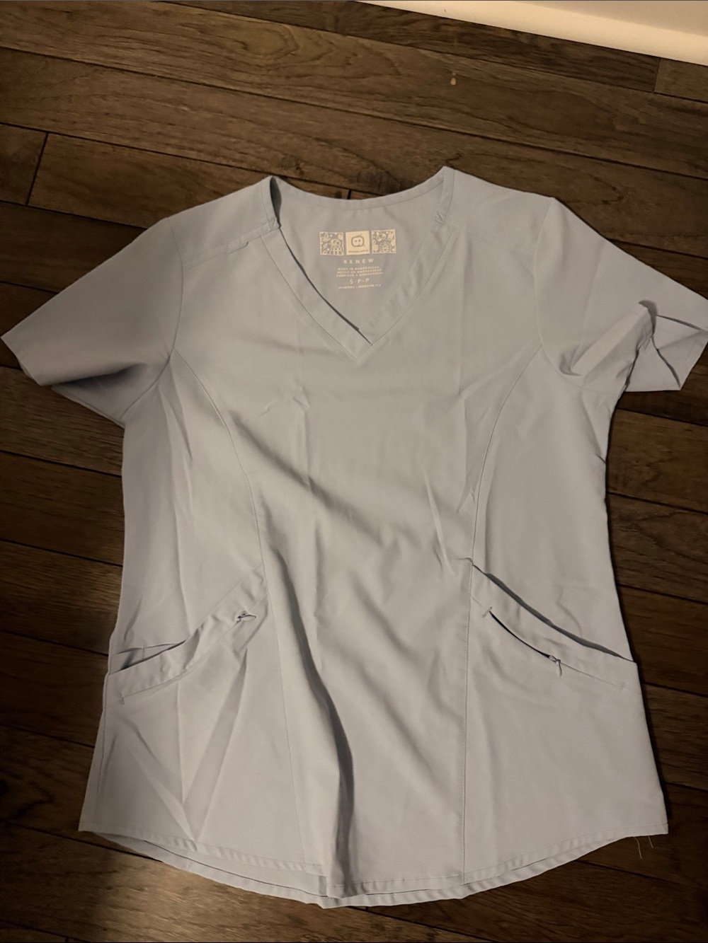 Wonderwink Renew Light Blue V-Neck Women's Set
